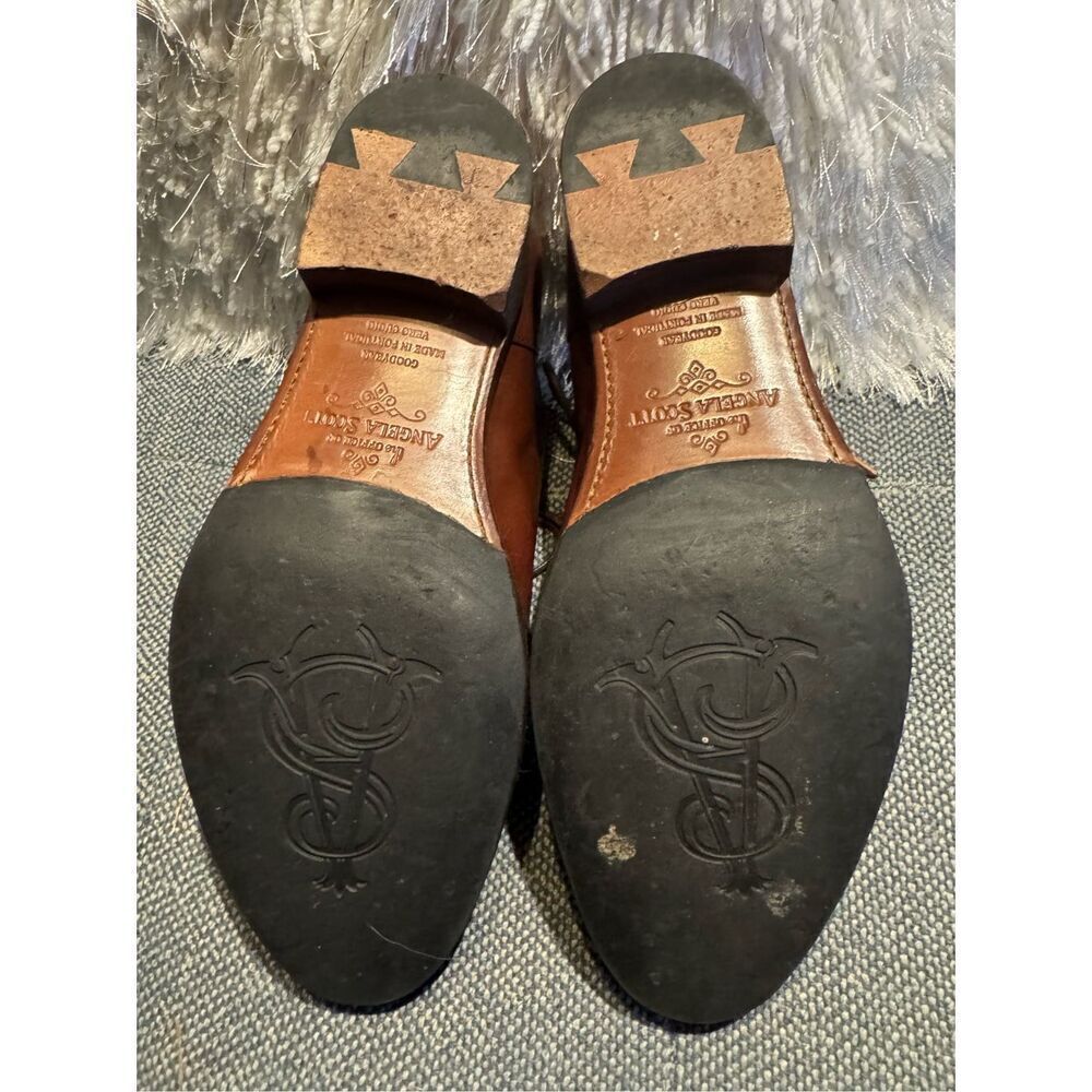 THE OFFICE OF ANGELA SCOTT Mr. Evans Walnut Leather Women's Wingtip Oxford 37.5W - Picture 8 of 8